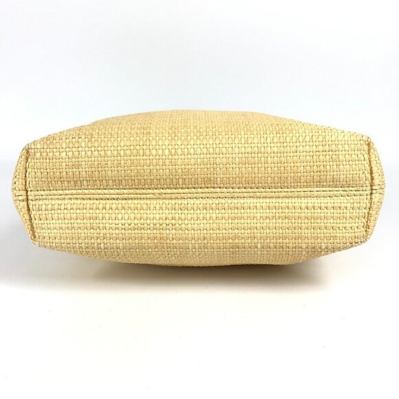 CHANEL CC CC Mark logo Bag Shoulder Bag Tote Bag Raffia / Leather Beige/Brown - Picture 15 of 15